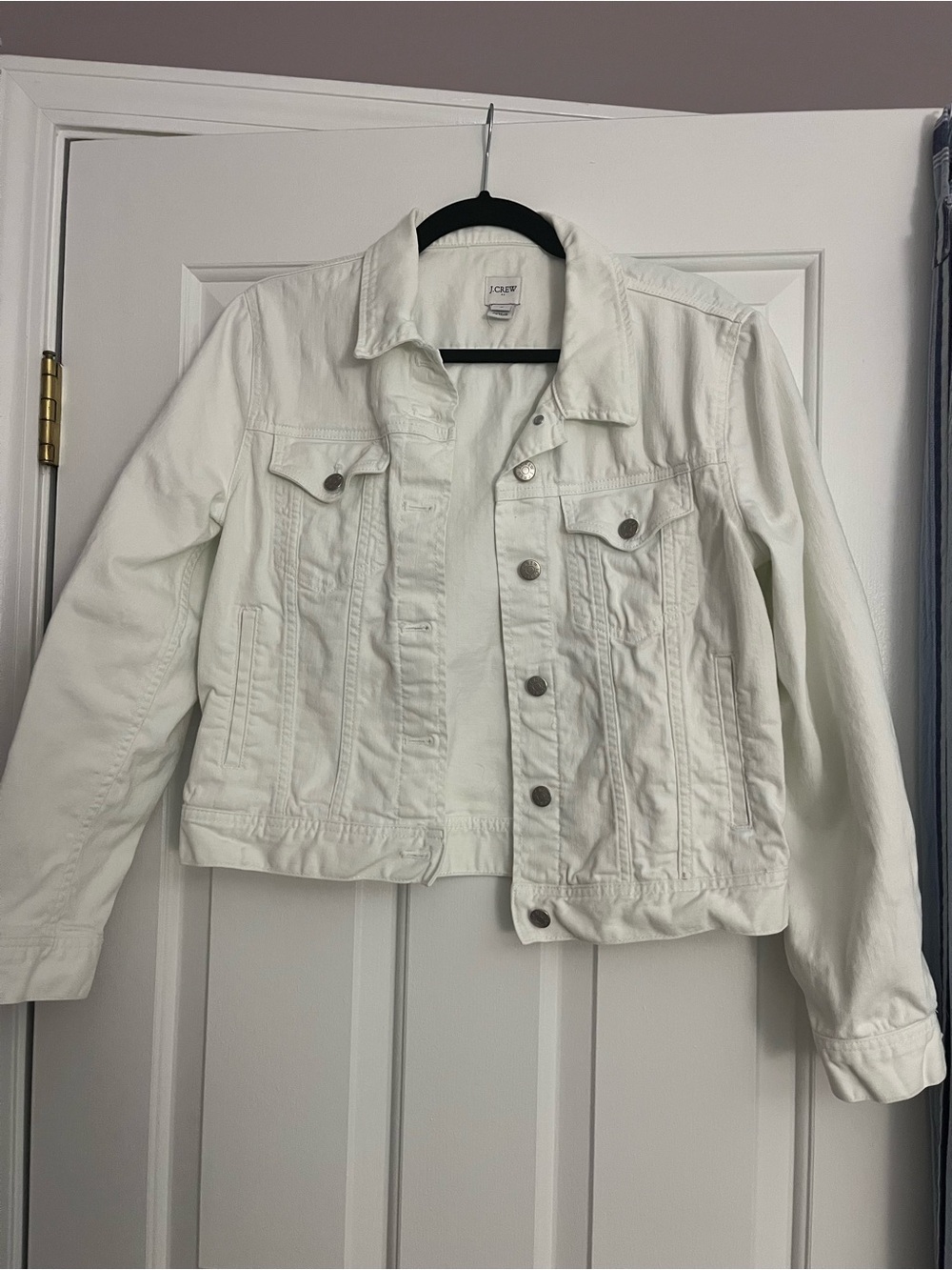 J. Crew White Denim Jean Jacket